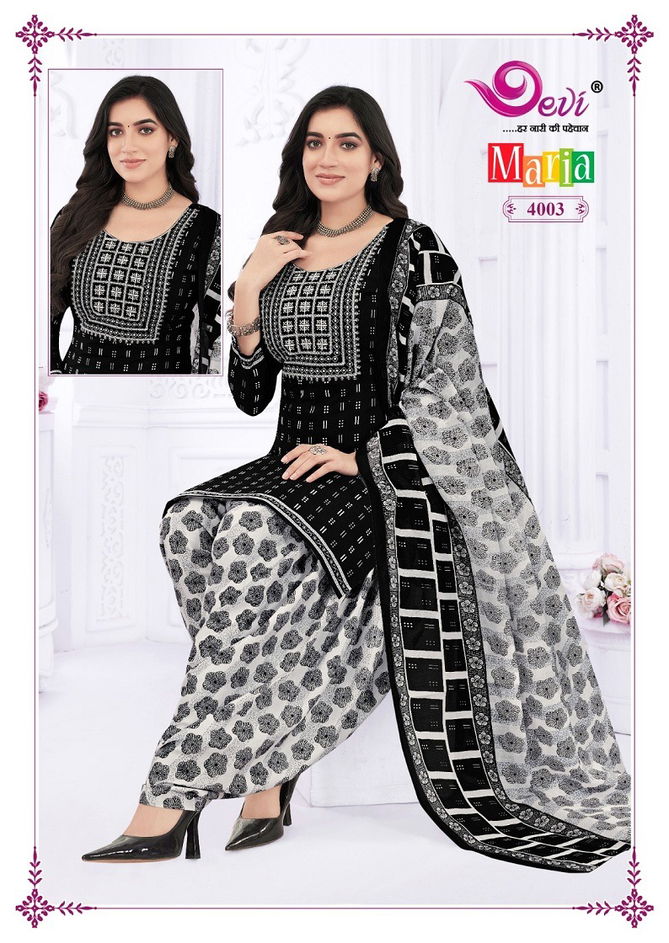 Maria Vol 4 By Devi Neck Work Cotton Patiyala Readymade Dress Orders In India